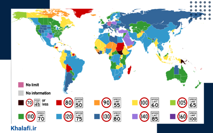 سرعت مجاز در کشورهای دیگر