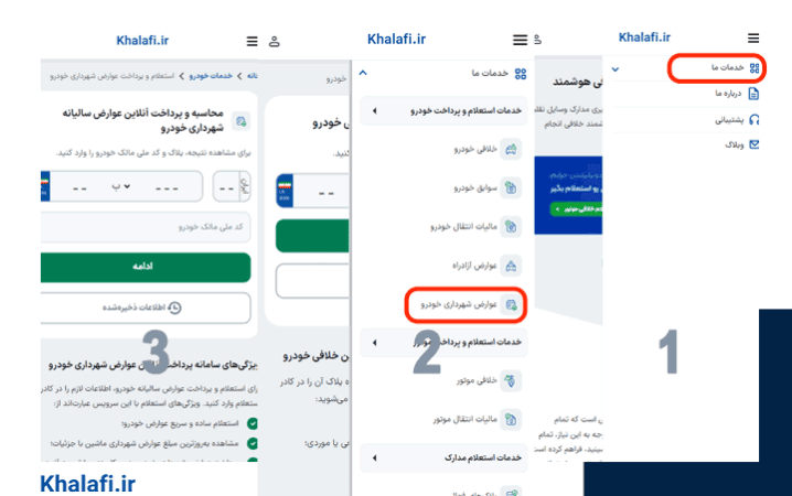 بهترین روش برای پرداخت عوارض شهرداری خودرو سامانه خلافی است.